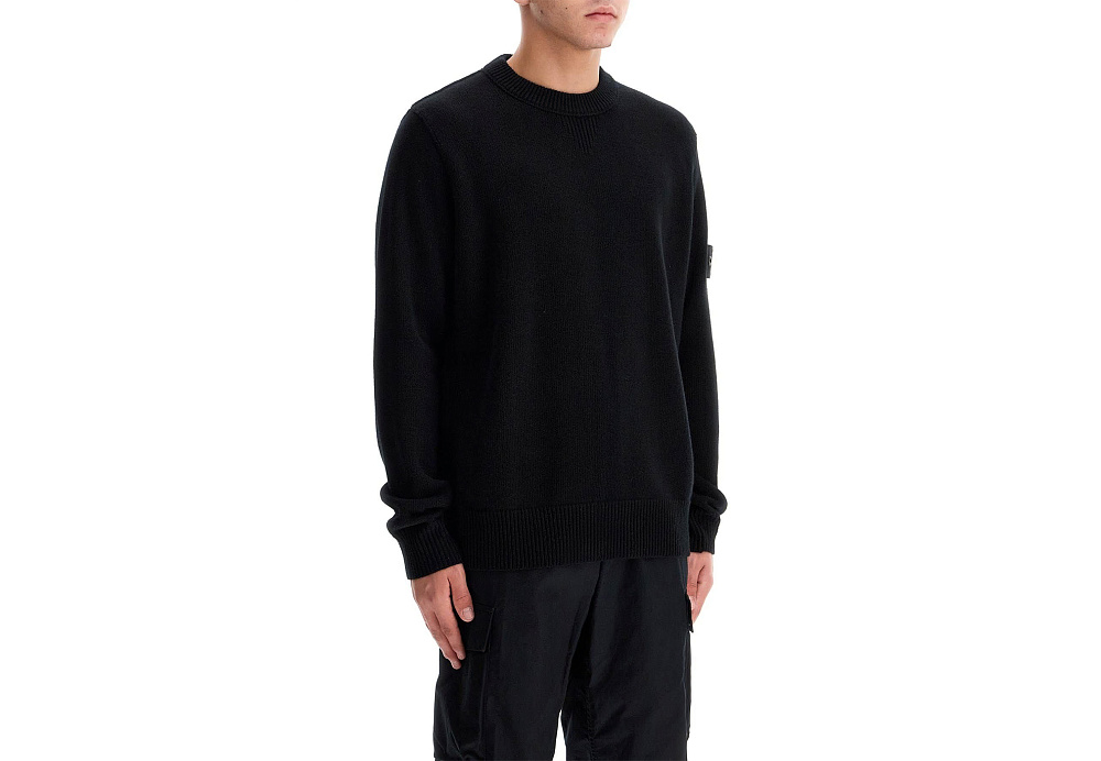 Stone Island Rws Ghost Wool Crewneck Pullover Black