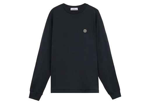 Stone Island Cotton Jersey Long Sleeve T-Shirt Blue
