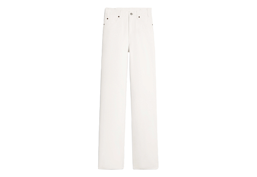 CELINE Kitty Jeans In Optic Wash Denim White
