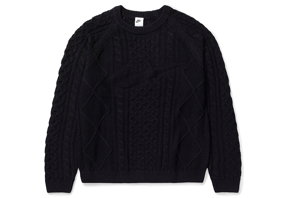 Nike Life Cable Knit Sweater Black