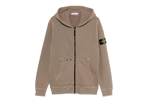 Stone Island Organic Cotton Hoodie With B