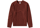 Nike Life Cable Knit Sweater Oxen Brown