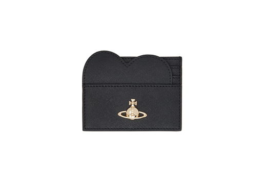 Vivienne Westwood Opio Saffiano Heart Card Holder Black