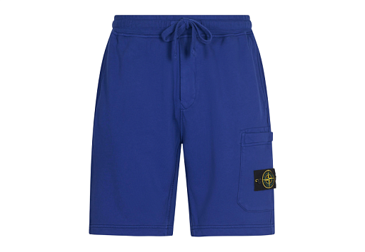Stone Island Compass Patch Drawstring Shorts Blue