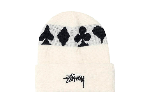 Stussy Full Suit Jaquard Cuff Beanie Natural