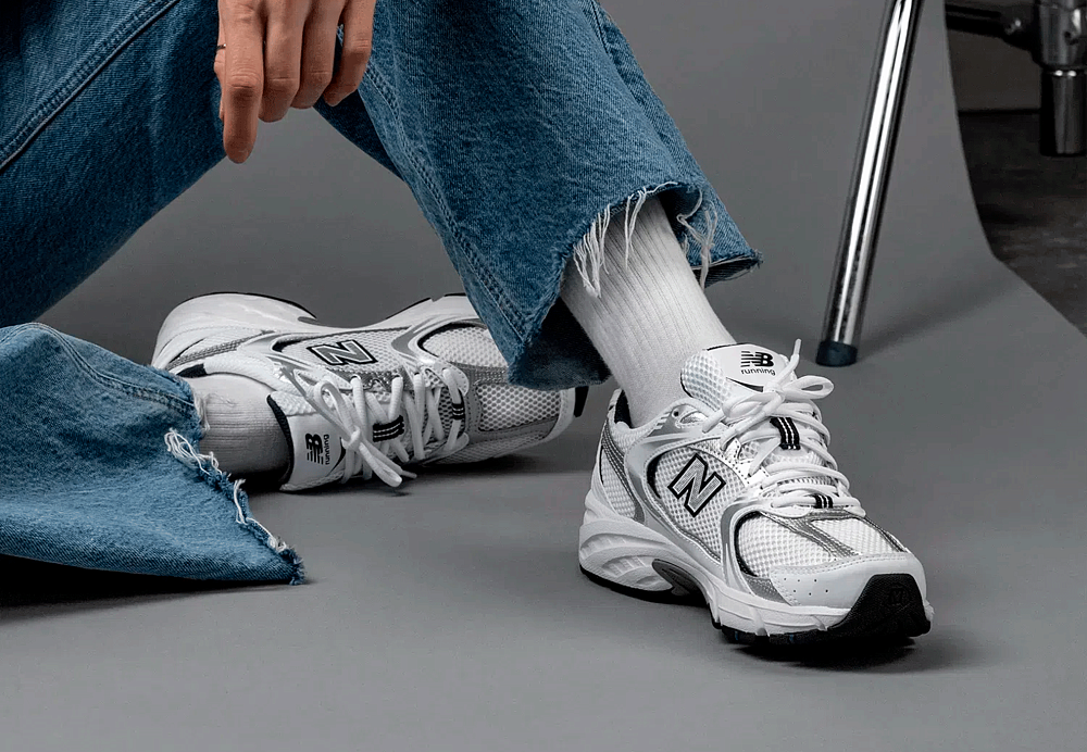 New Balance 530 White Silver Navy