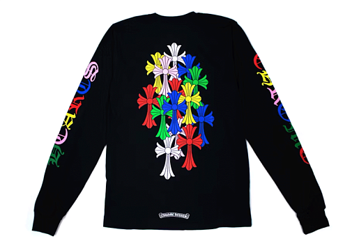 Chrome Hearts Multi Color Cross Cemetery L/S T-shirt Black