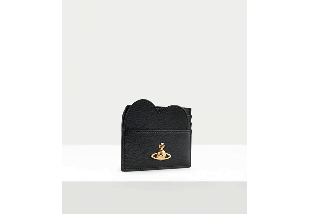 Vivienne Westwood Opio Saffiano Heart Card Holder Black