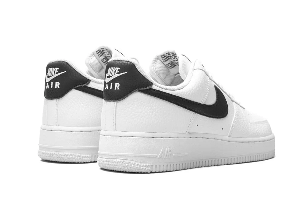 Air force 1 low black leather online