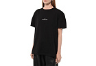 Maison Margiela Distorted Logo Embroidered T-Shirt Black