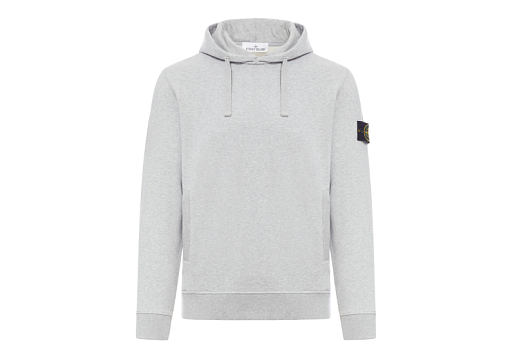 Stone Island Organic Cotton Hoodie With Hood Gray