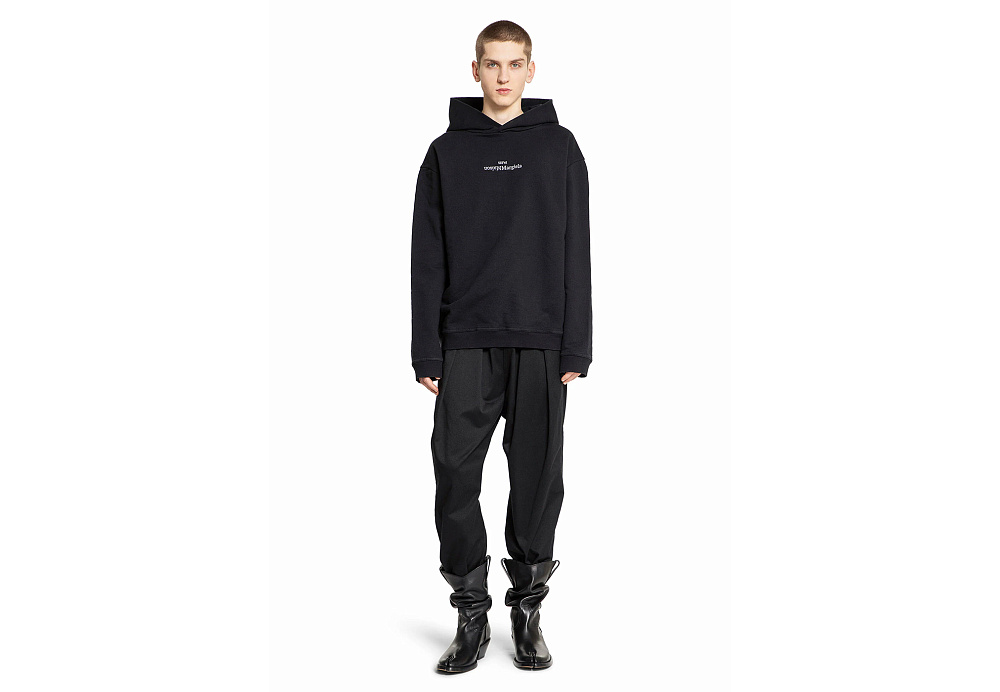 Maison Margiela Logo Hoodie Black