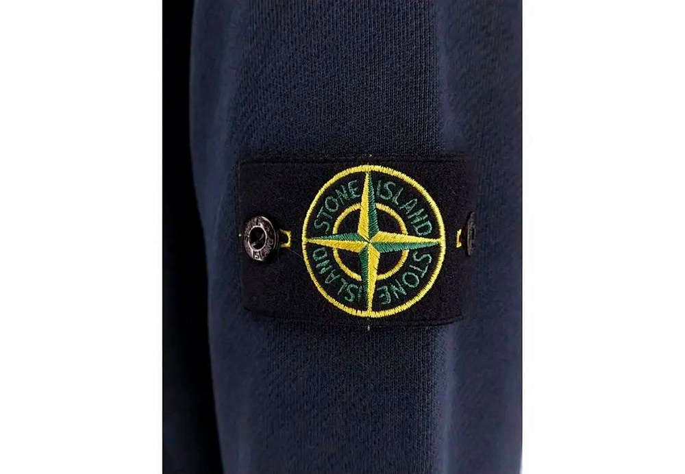 Stone Island Organic Cotton Crewneck Sweatshirt Blue