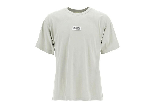 MM6 Maison Margiela Number Logo Label Cotton Short-Sleeve T-Shirt Iguana