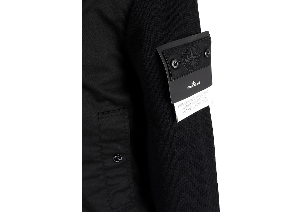 Stone Island Ghost Bomber Jacket In High-Performance Black