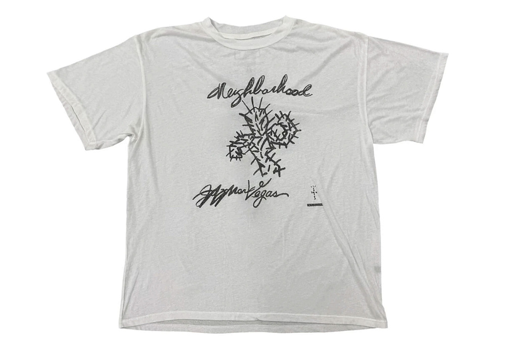 Travis Scott x Neighborhood Drawing Tee White