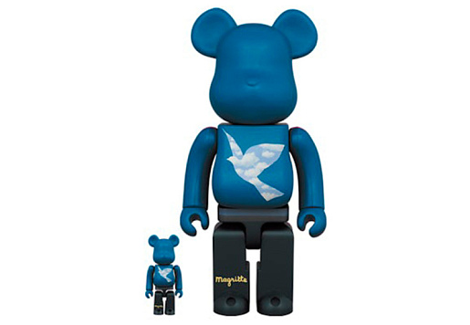 Bearbrick Medicom Toy René Magritte Loiseau de ciel 1965/La belle societe 1965 400+100%