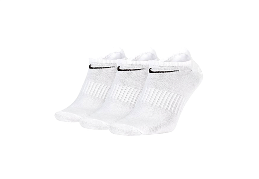 3-Pack Everyday Lightweight Socks No Show White