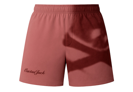 Travis Scott Cactus Jack For Mastermind Skull Shorts Washed Red