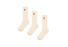 AMI PARIS A Heart Sock - 3 Pack White