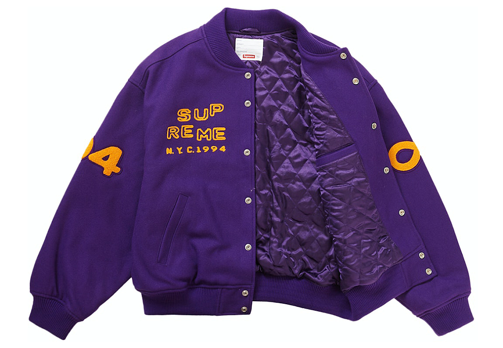 Supreme Tourist Varsity Jacket Purple (SS23)
