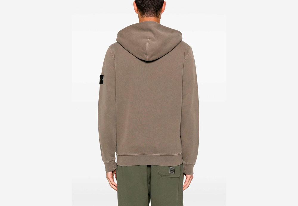 Stone Island Organic Cotton Hoodie With B