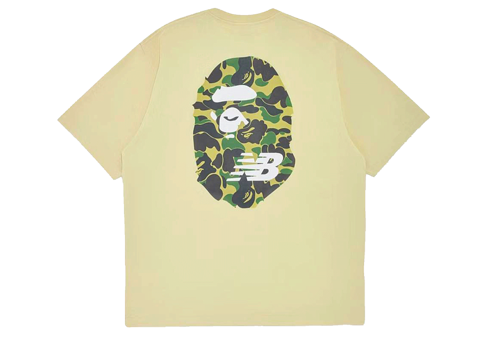A Bathing Ape x New Balance Ape Head Relaxed Fit Tee Beige