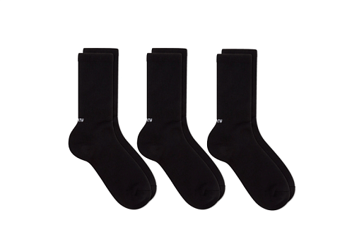 WTAPS Skivvies Ankle Socks 3-Pack Black