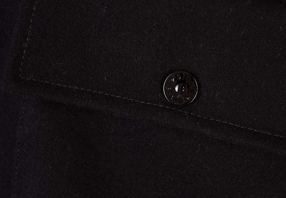 Stone Island Flannel Ghost Overshirt Black