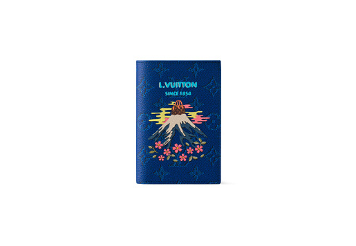 Louis Vuitton Monogram Souvenir Passport Cover Blue