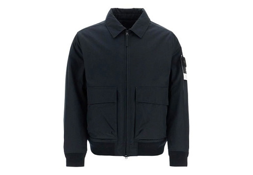 Stone Island Ghost Bomber Jacket In Durable Black