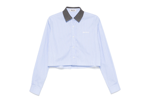 Miu Miu Striped Shirt Blue