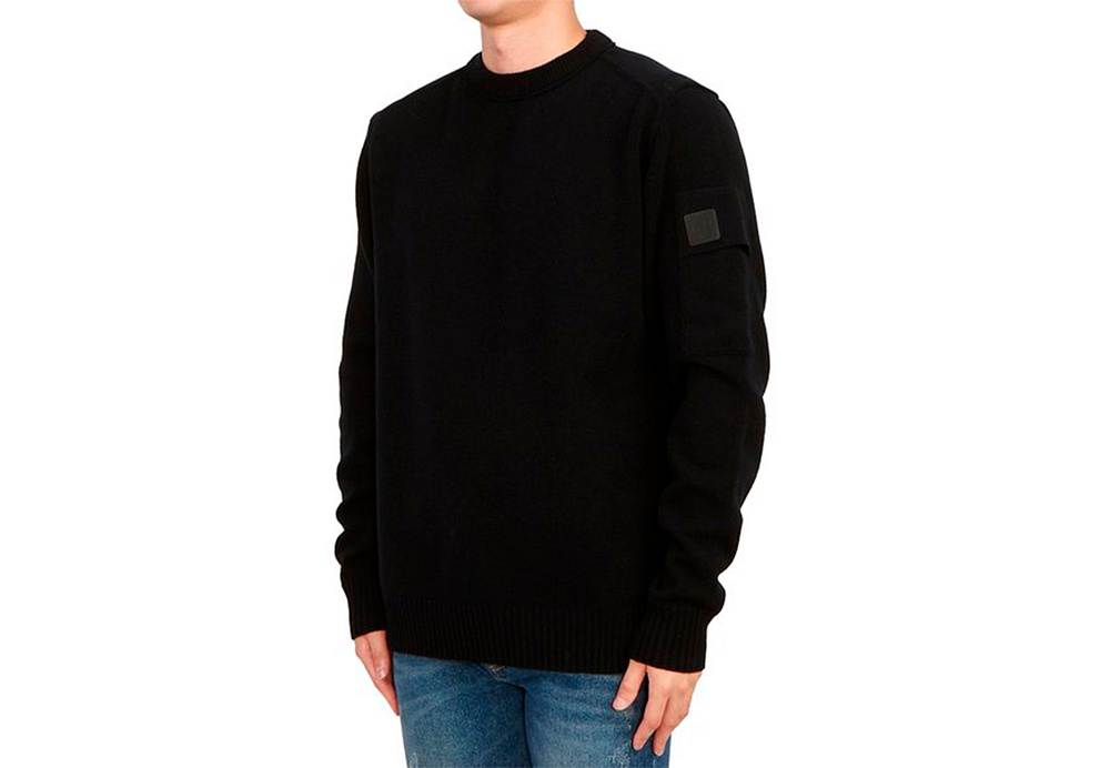 C.P. COMPANY Merino Wool Pullover Sweater Black