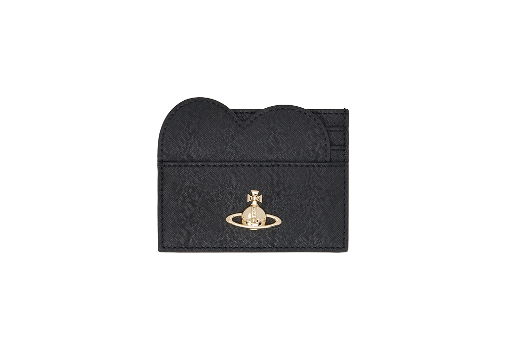 Vivienne Westwood Opio Saffiano Heart Card Holder Black