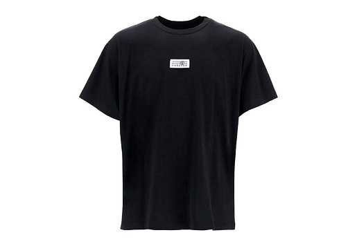 MM6 Maison Margiela Number Logo Label Cotton Short-Sleeve T-Shirt Black