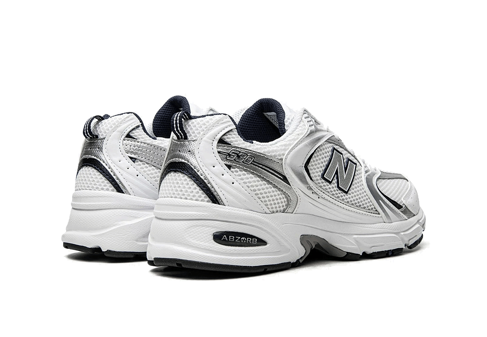 New Balance 530 White Silver Navy