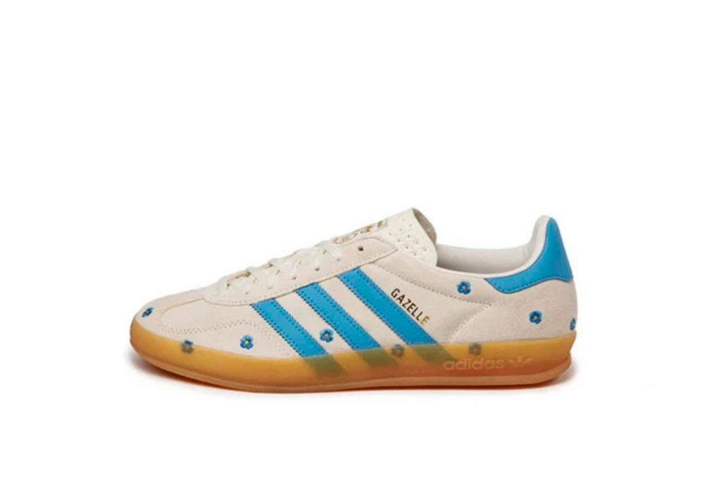 Adidas Gazelle Indoor Floral Light Blue Floral Embroidery (W)