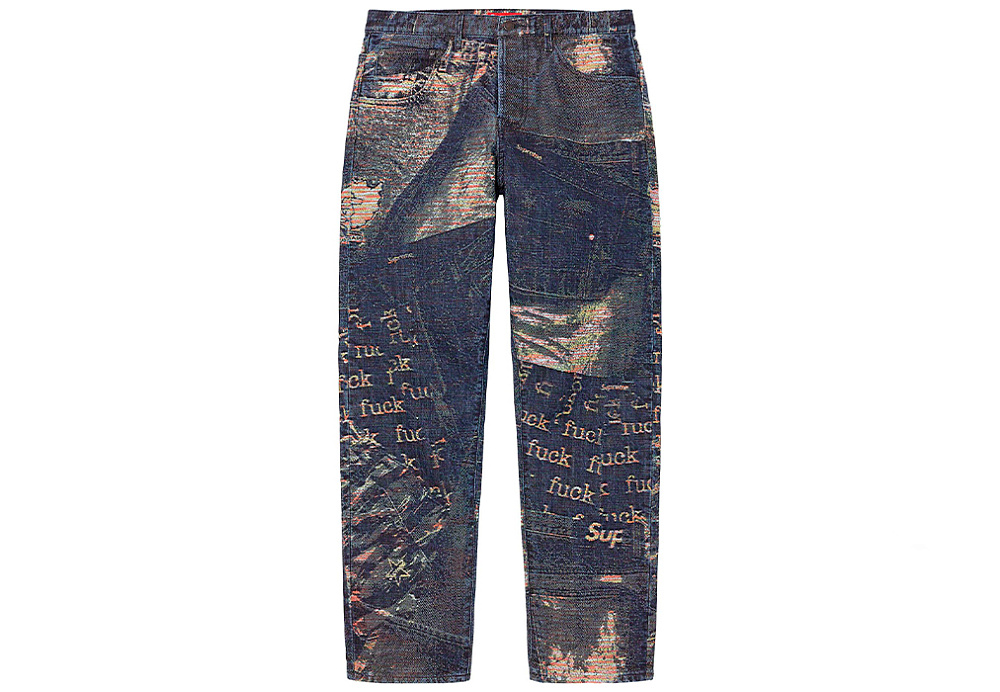 Supreme Archive Denim Jacquard Regular Jean Blue (SS23)