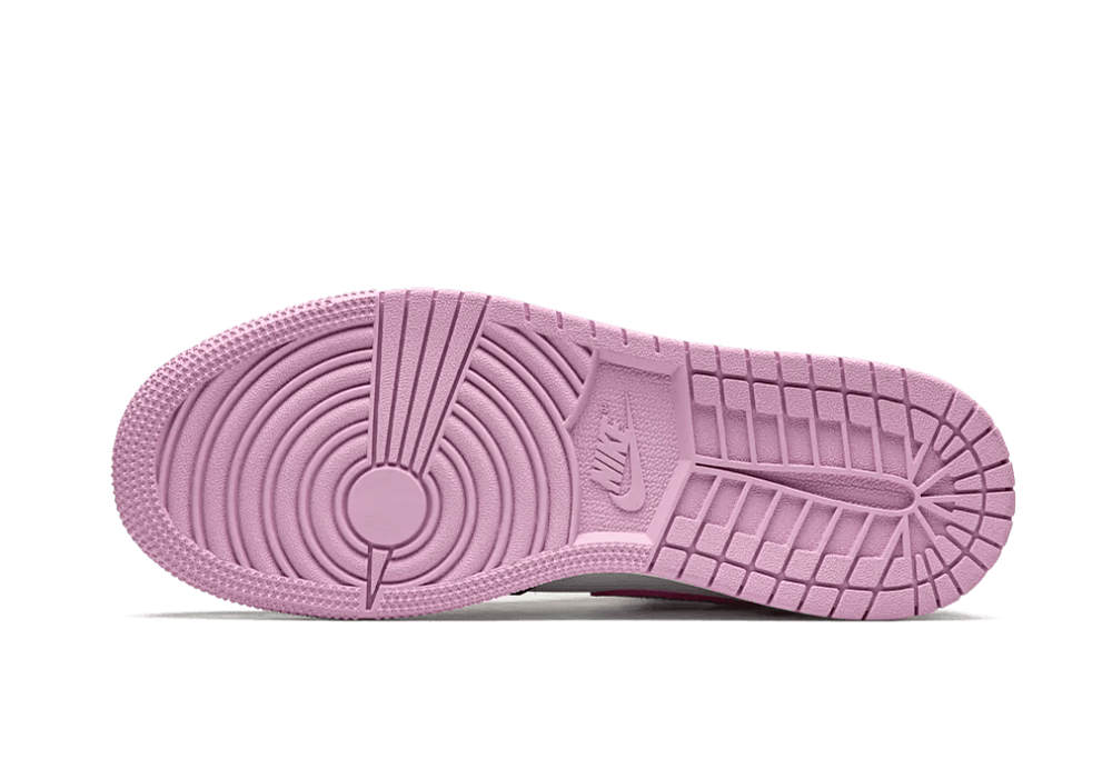 Nike Air Jordan 1 Mid White Black Light Arctic Pink (GS)