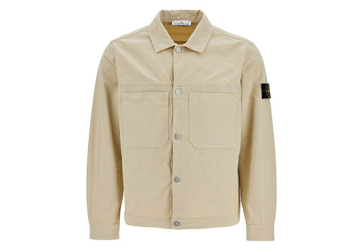 Stone Island Cotton Ripstop Overshirt Stucco
