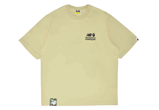 A Bathing Ape x New Balance Ape Head Relaxed Fit Tee Beige