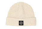Stone Island Virgin Wool Beanie White 