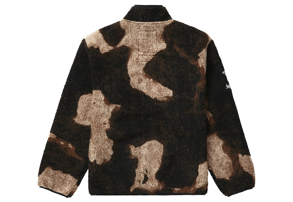 КУРТКА Supreme The North Face Bleached Denim Print Fleece Jacket Black (FW21)