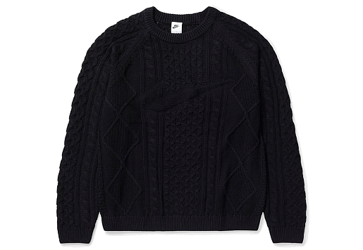 Nike Life Cable Knit Sweater Black
