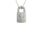 Chrome Hearts Silicone Lock Necklace Grey