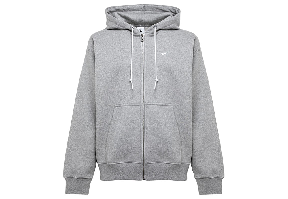 Nike Solo Swoosh Full-Zip Hoodie Grey