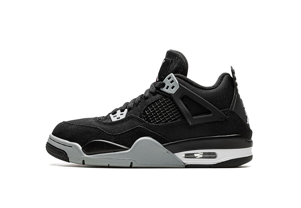 Nike Air Jordan 4 Retro Black Canvas (GS)