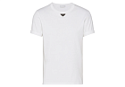 Prada Triangle-Logo Cotton T-Shirt White