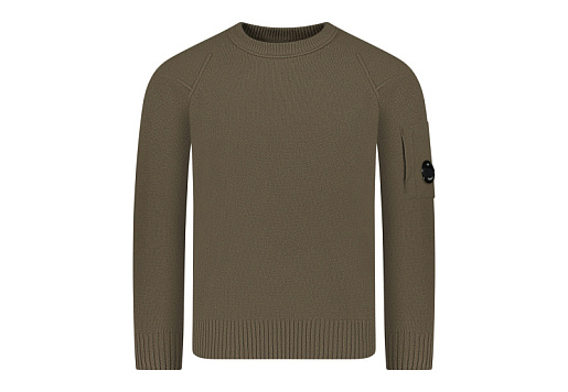 C.P. COMPANY Crewneck Pullover With Ivy Green