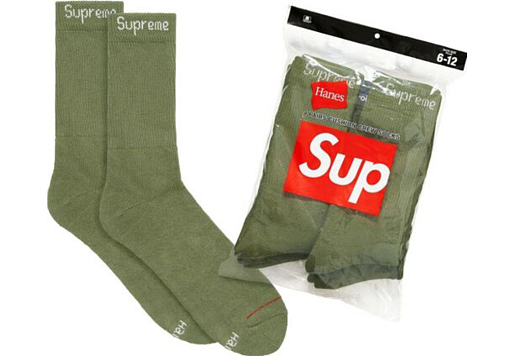 Supreme Hanes Crew Socks Green